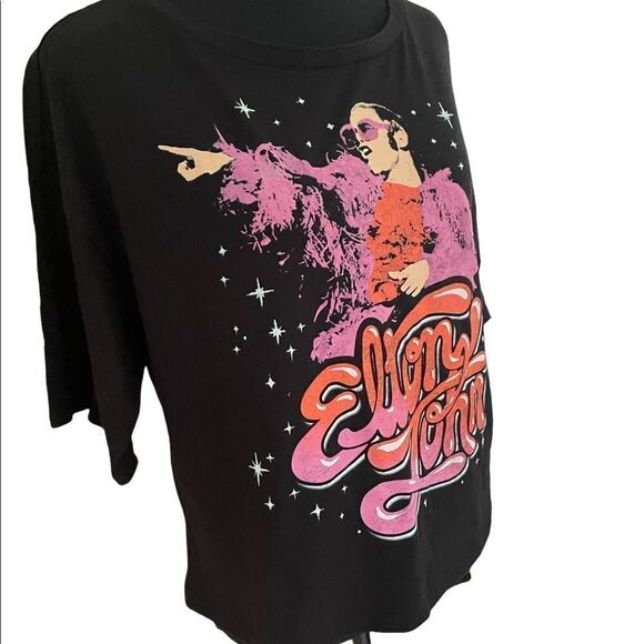 New with tags BP black Elton John graphic tee shirt, size S - Picture 5 of 6